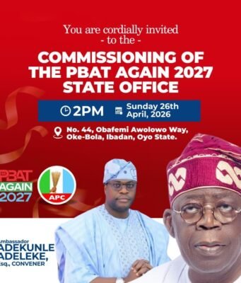 APC Support Group Launches Ibadan Office to Boost Tinubu’s 2027 Re-election