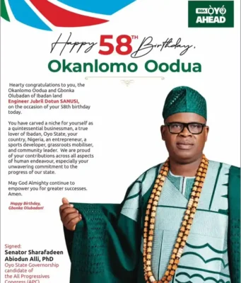 Dotun Sanusi at 58: Alli Commends His Legacy of Philanthropy and Community Service